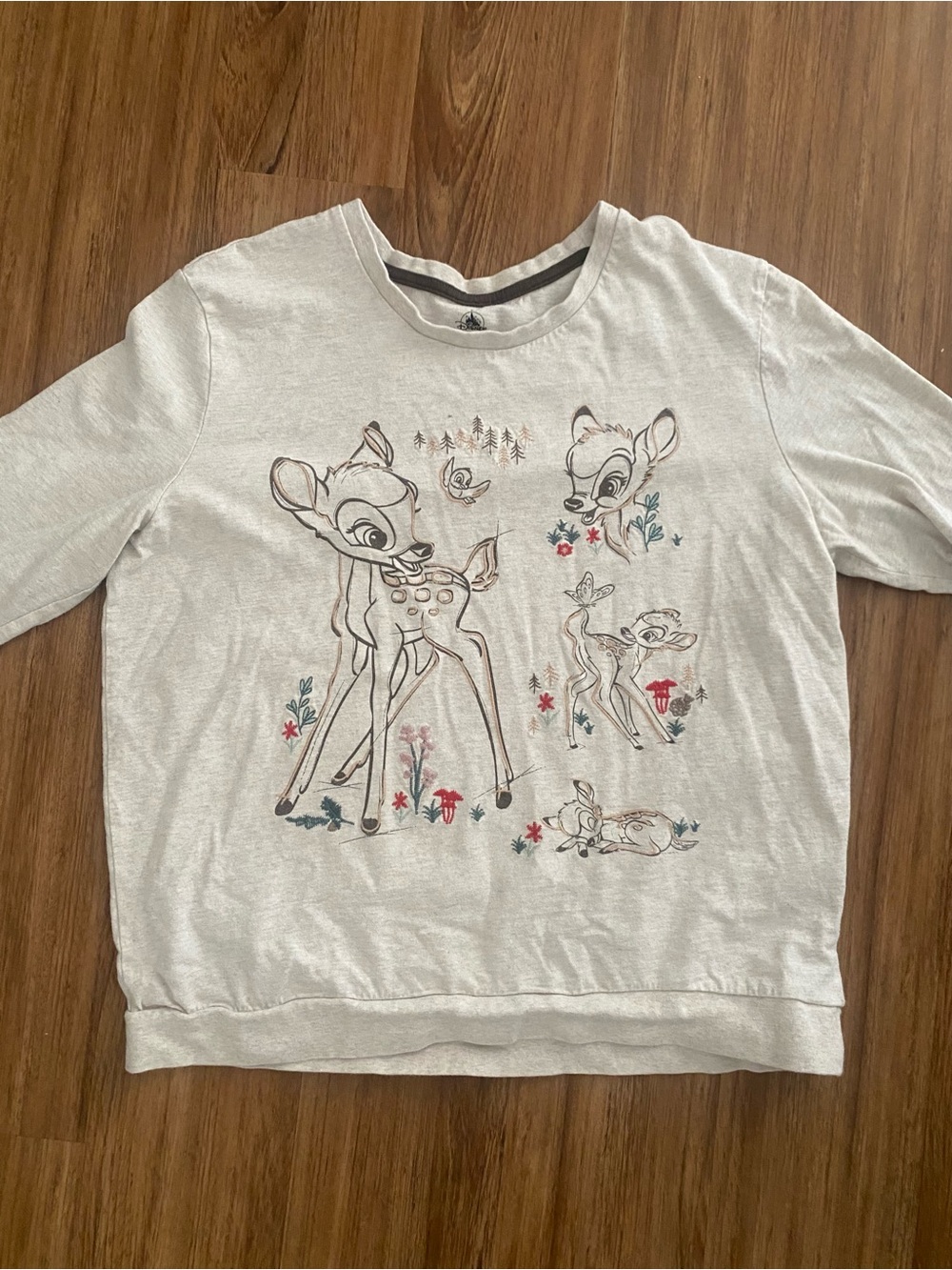 Disney Cream Bambi Graphic Sweatshirt with Woodland Accent Colors